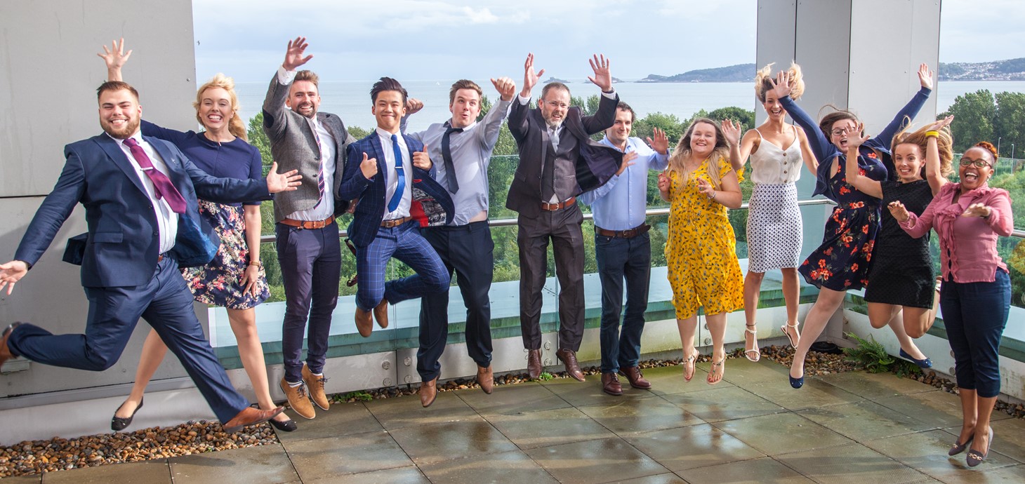 Medical School course records triple exam success . Successful students celebrate graduating from the PA course in 2019. 