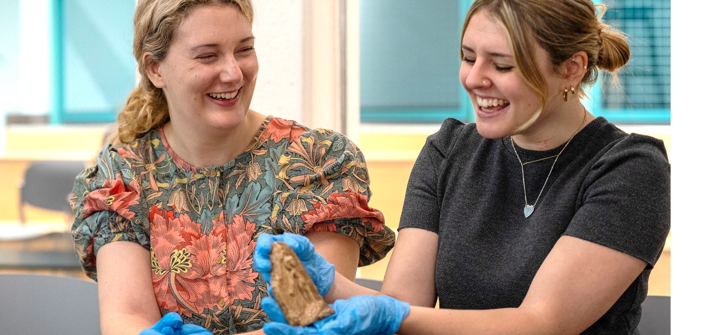 Exploring an Ancient Egyptian artefact at the 2023 Festival; hands-on activities also form part of many of the sessions at this year's Festival 