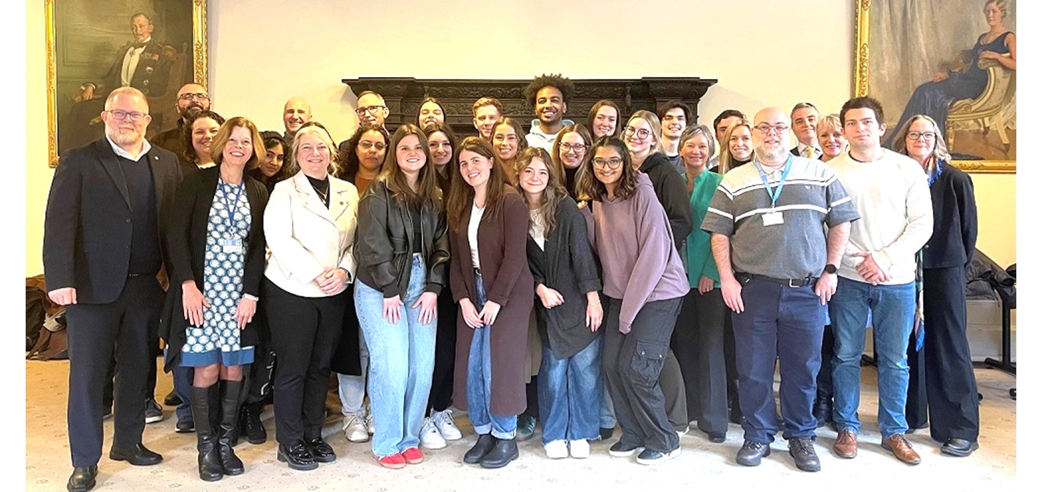 The Trent University visiting delegation with Swansea University representatives and Trent students currently studying in Swansea
