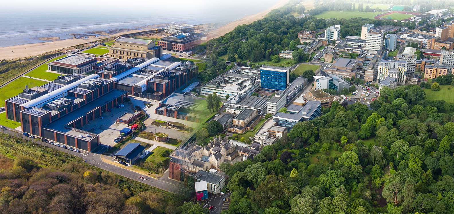 Aerial view of both Bay and Singleton Campuses merged