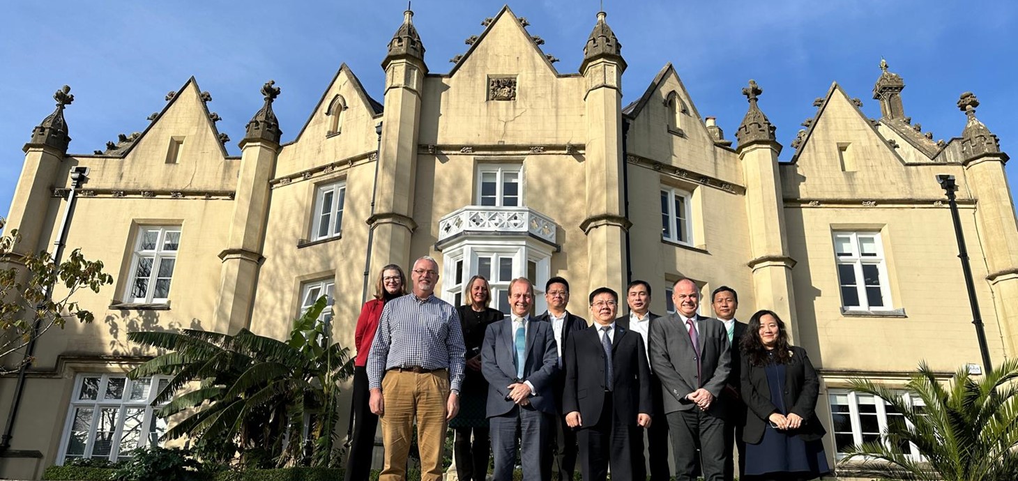 The delegation from Nanjing Technical University pictured with Swansea University colleagues at the Abbey, Singleton Campus.