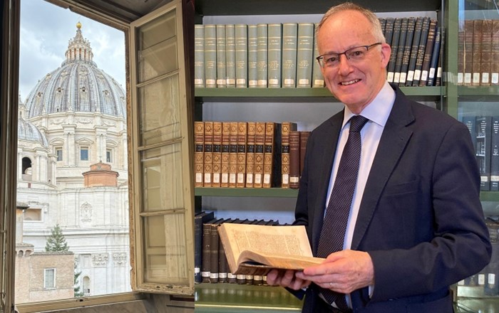 Prof Maurice Whitehead, who has been awarded an MBE for his services to British heritage in Rome