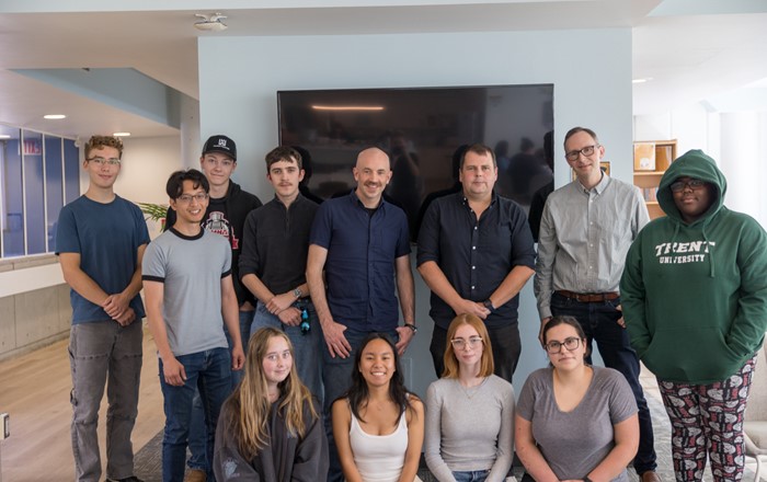 Representatives from Swansea and Trent Universities with dual degree students. 