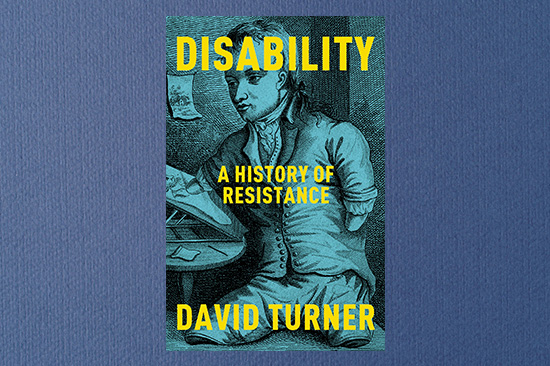 Picture of front cover of a book on a blue background
