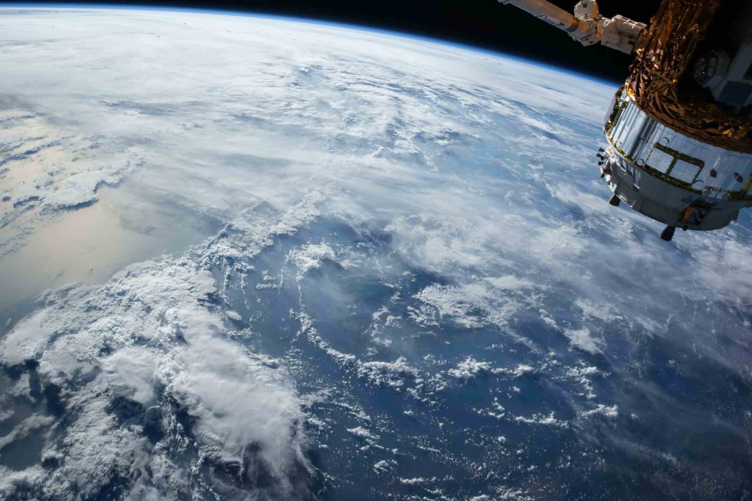 Satellite photo of world