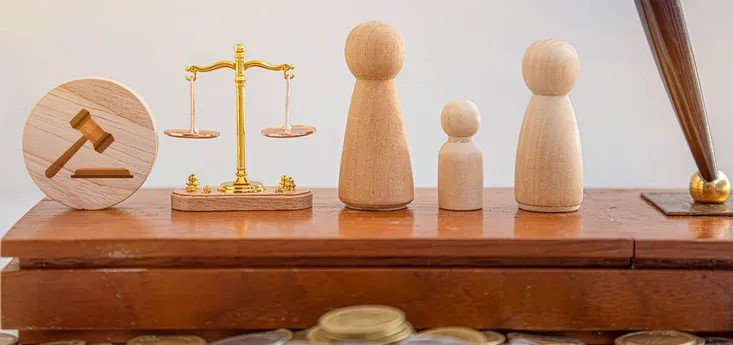 scales of justice and family image