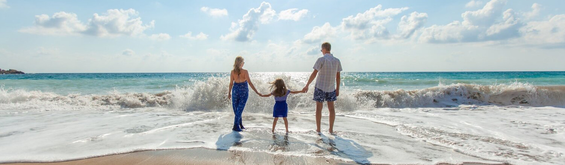 Family at the beach