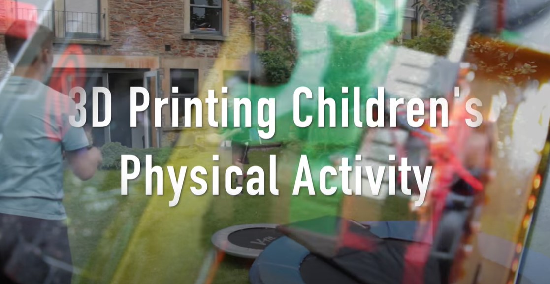 Screenshot of presentation on physical activity and children