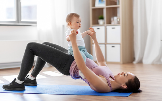 Pelvic Floor Exercises with baby