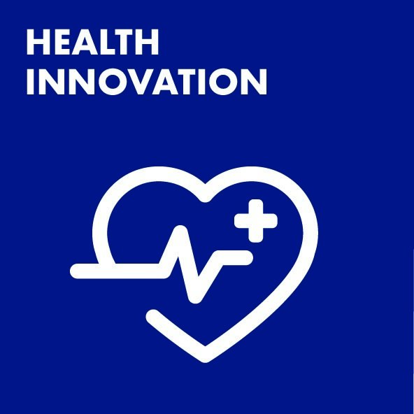 HEALTH INNOVATION ICON representing Swansea University's research theme