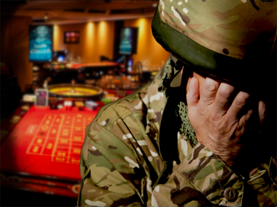 distressed veteran in casino