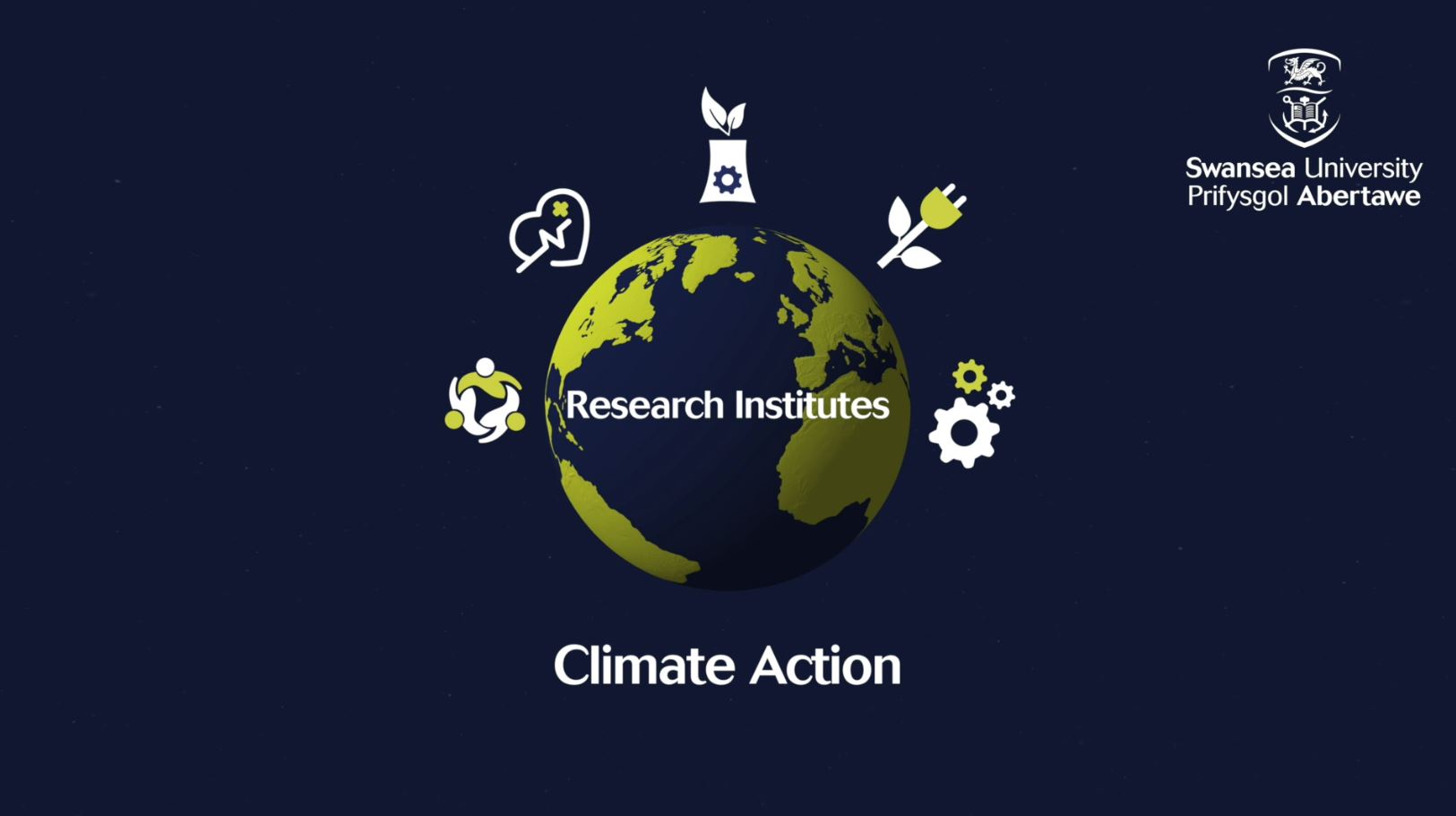 Climate Action title with Globe Graphic