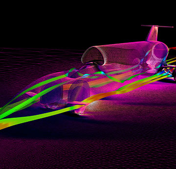 Aerodynamics of Bloodhound supersonic car