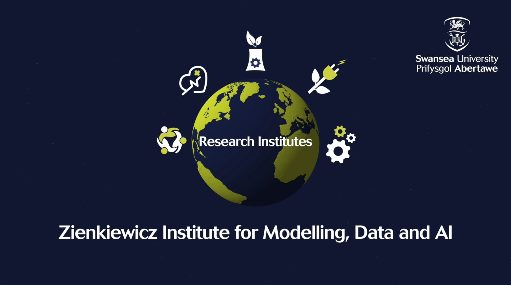 Zienkiewicz Institute with Globe Graphic