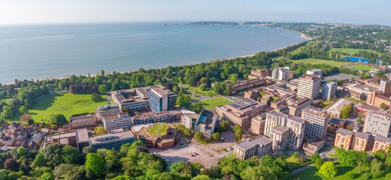 Aerial shot of singleton campus