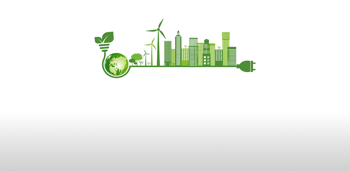 Sustainability management graphic in green