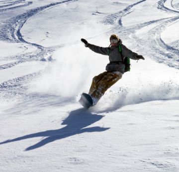 Snowboarder on slope
