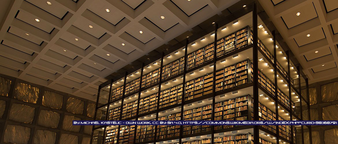image of the Beinecke Rare Book Library Interior Yale University New Haven Connecticut