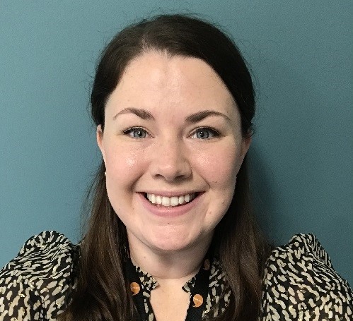 A headshot photograph of Gwenno on a blue background.