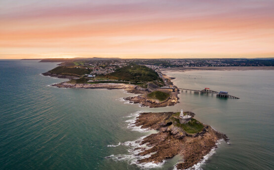mumbles aerial shot