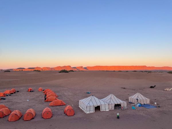 Campsite in desert