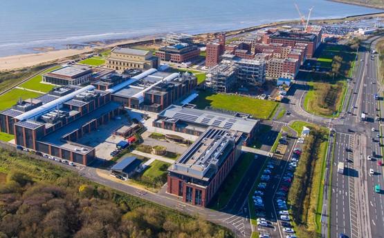 Aerial view of Bay Campus