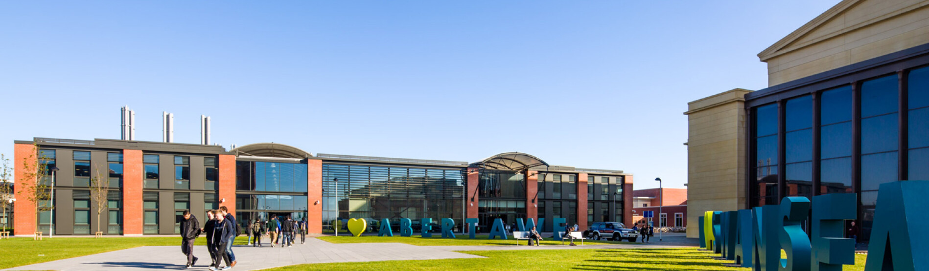 Bay Campus on a sunny Open Day