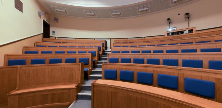 Wallace Lecture Theatre with tiered seating and projection facilities